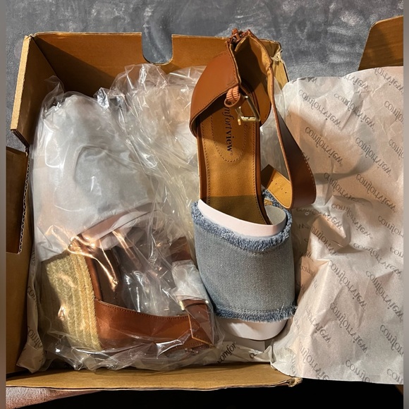 Denim wedge heels - Picture 2 of 6